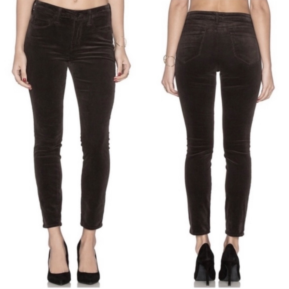 L’Agence size 27 Margot Skinny Stretch Corduroy Pants Brown